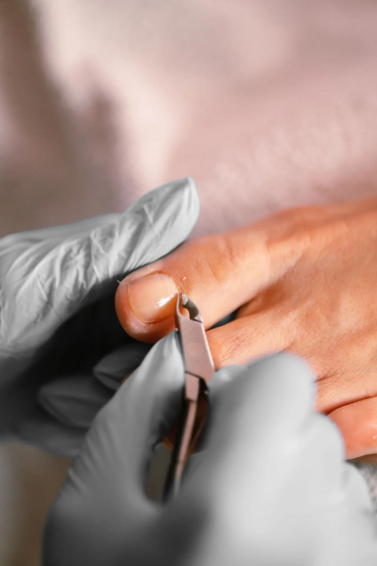 Routine foot and nail care treatment